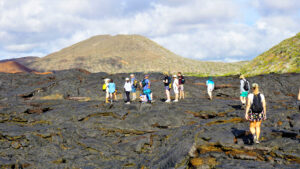 Wanderung über die Lavafelder der Insel Santiago